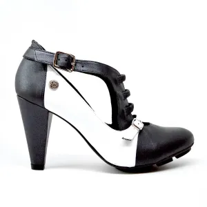 Women's Strata Heels In Black/white Luxe Boots with Heels Perfect Pair
