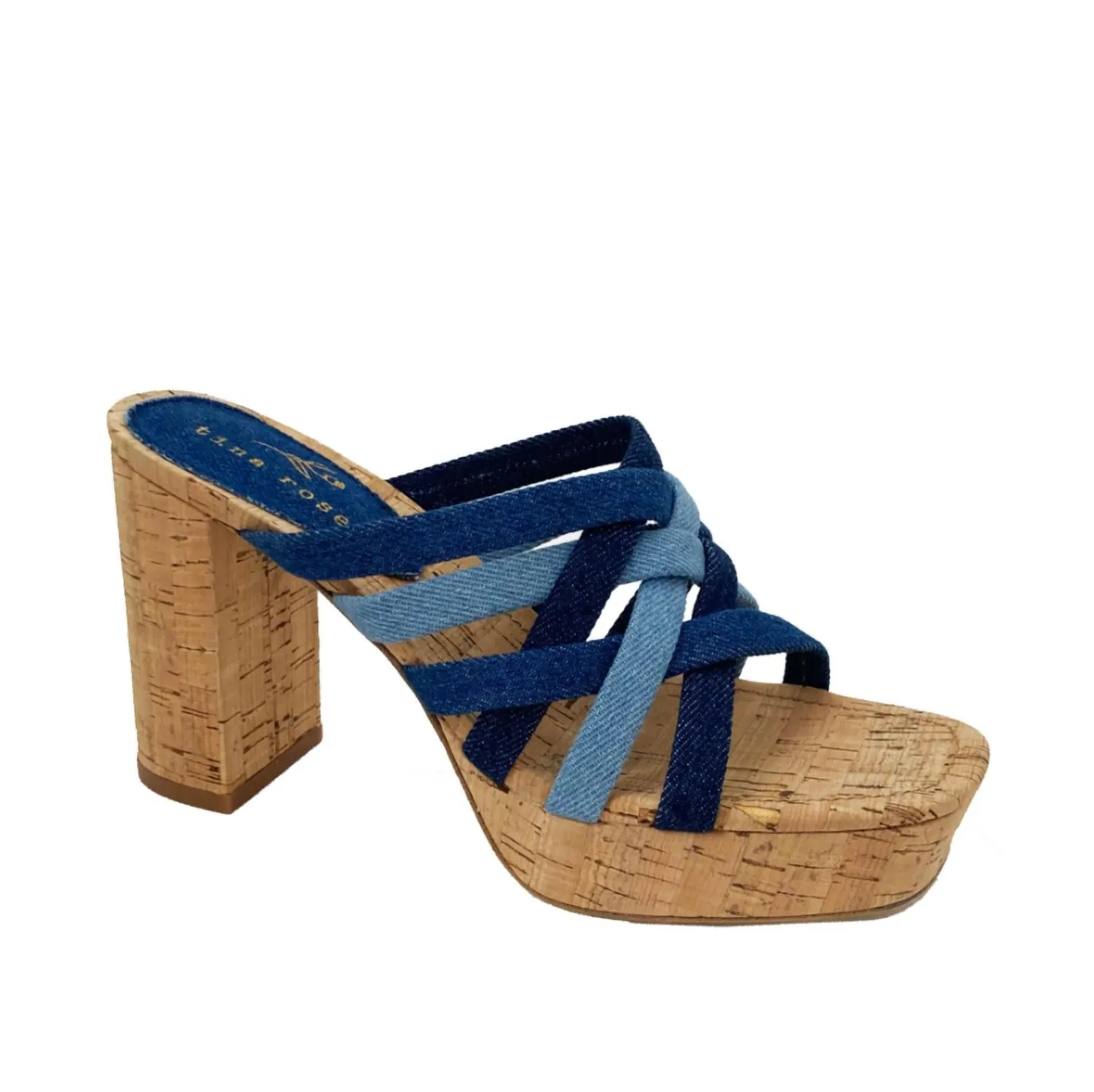 Women's Georgia Heels In Denim Fashionable Street Ready