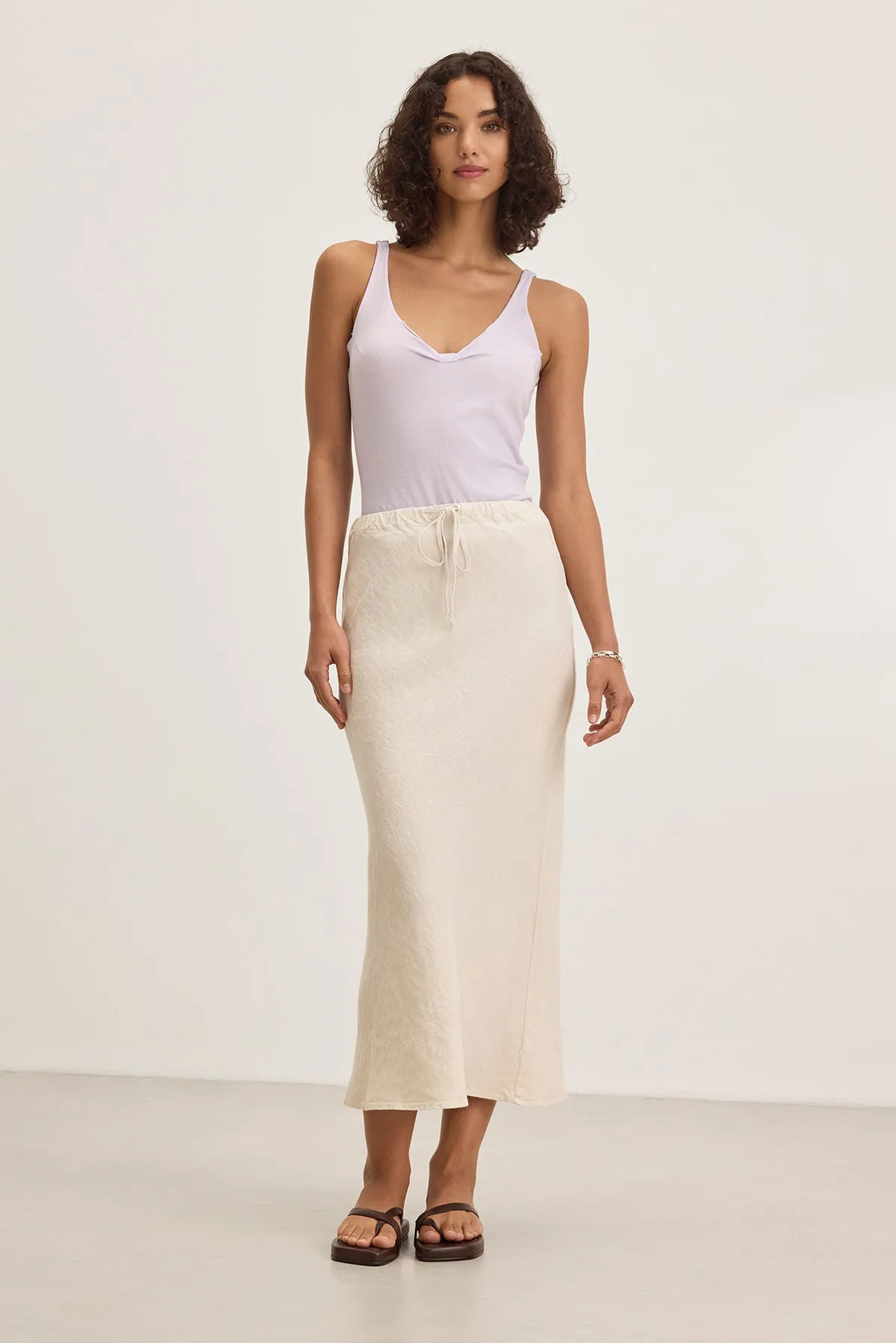 Layered Hem BEKA HEAVY LINEN SKIRT