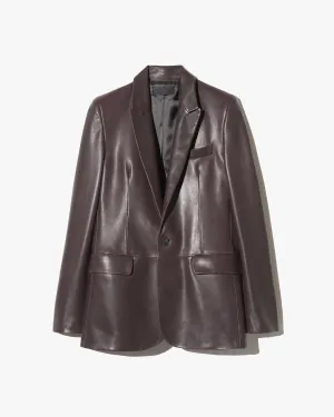 NonRestrictiveFit Ergonomic Articulation BELMONDE LEATHER TAILORED JACKET