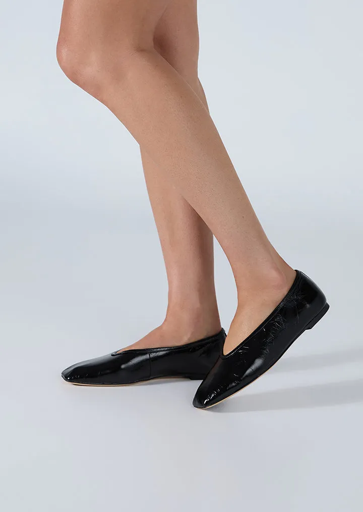 Cozy Step Bianca Black Crinkle