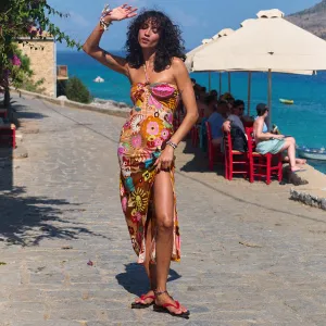 Feminine full-length gown Casual Core Birth of Venus Strapless Dress