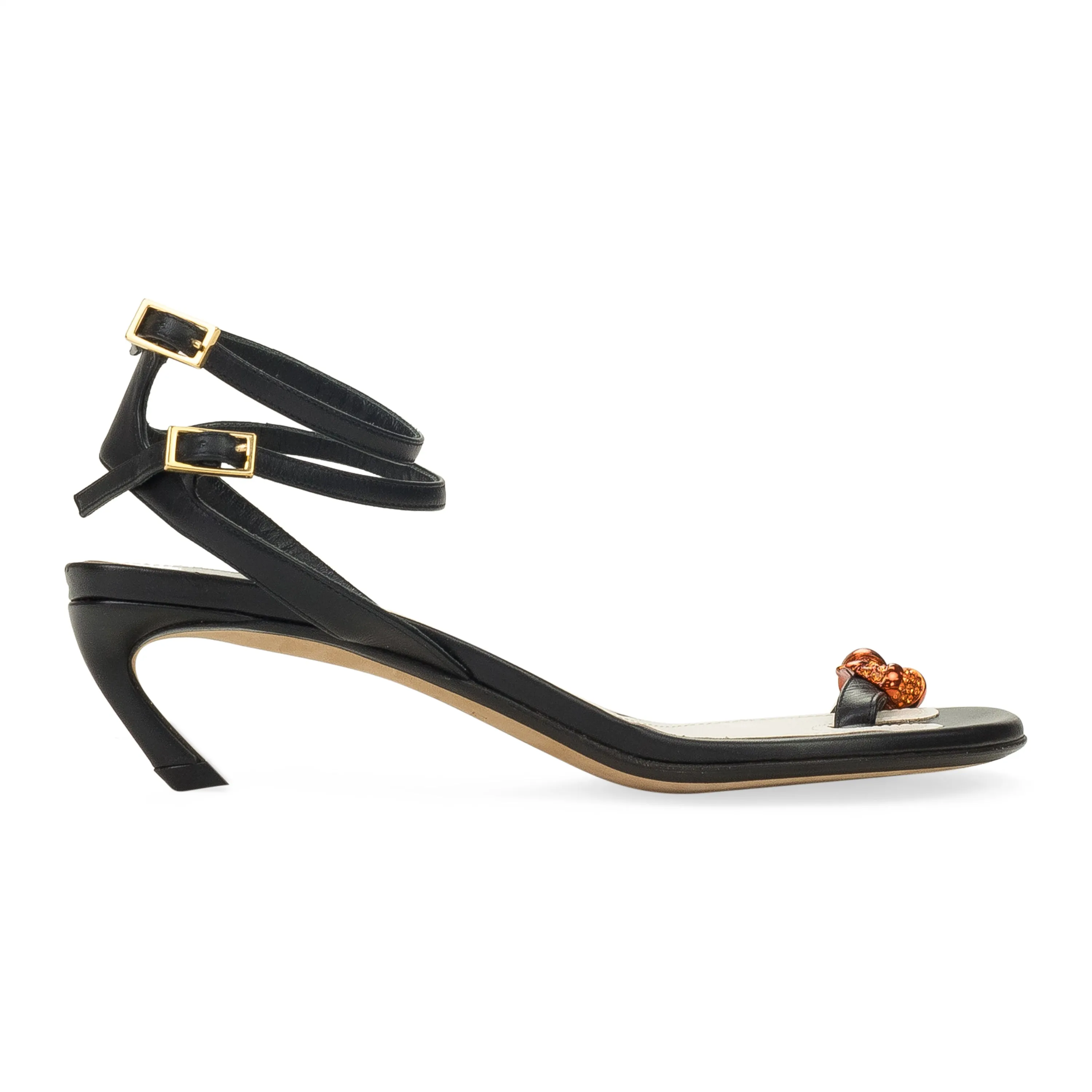 Gum outsole BLACK 45MM SWING SANDAL-MELODIE JEWEL PUMPS