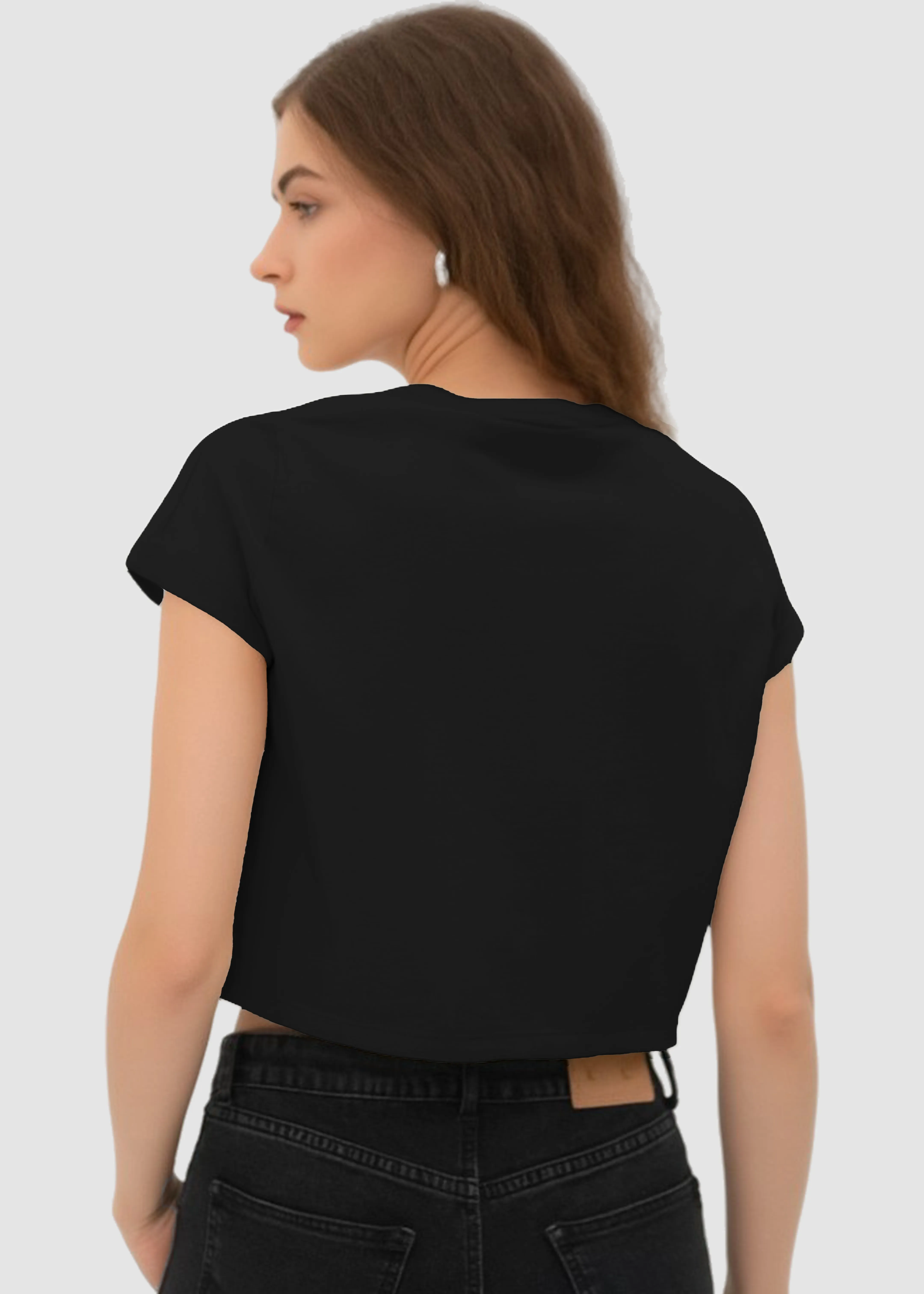 Breathable Fit Wear Black Crop Top | FC39