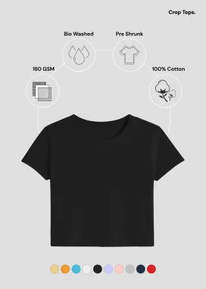 Soft Layers polo neck Black Crop Top | FC39