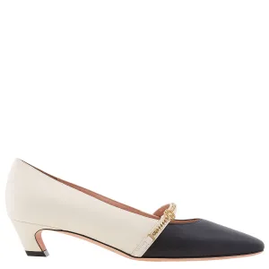 Bally Sylt Square Toe Patent-Leather Pumps, Size 5.5 Wide fit