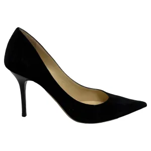 Evening Footwear Summer Wedding Heels Jimmy choo Agnes Pointed Pumps in Black Suede