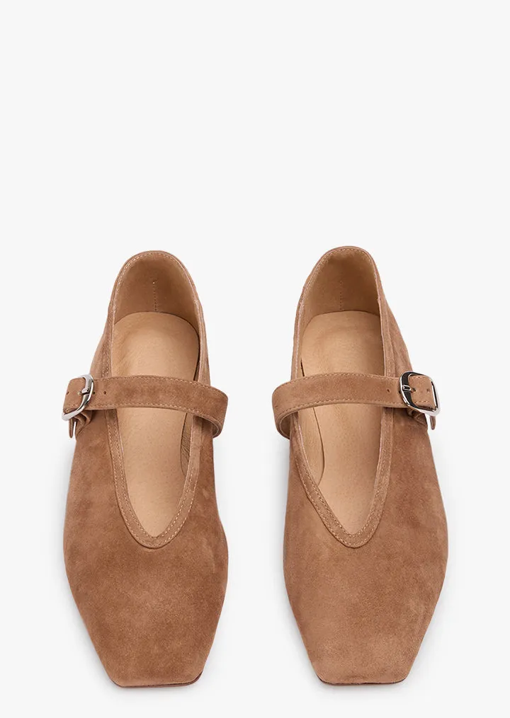 Bobbi Taupe Suede Zip Up