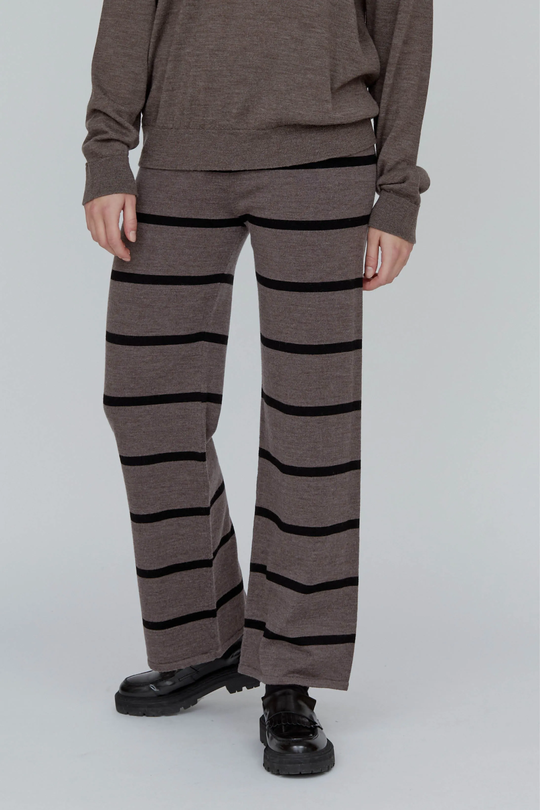 Crisp Design SnagFreeFabric Vera Wide Pants - Brown Melange / Black