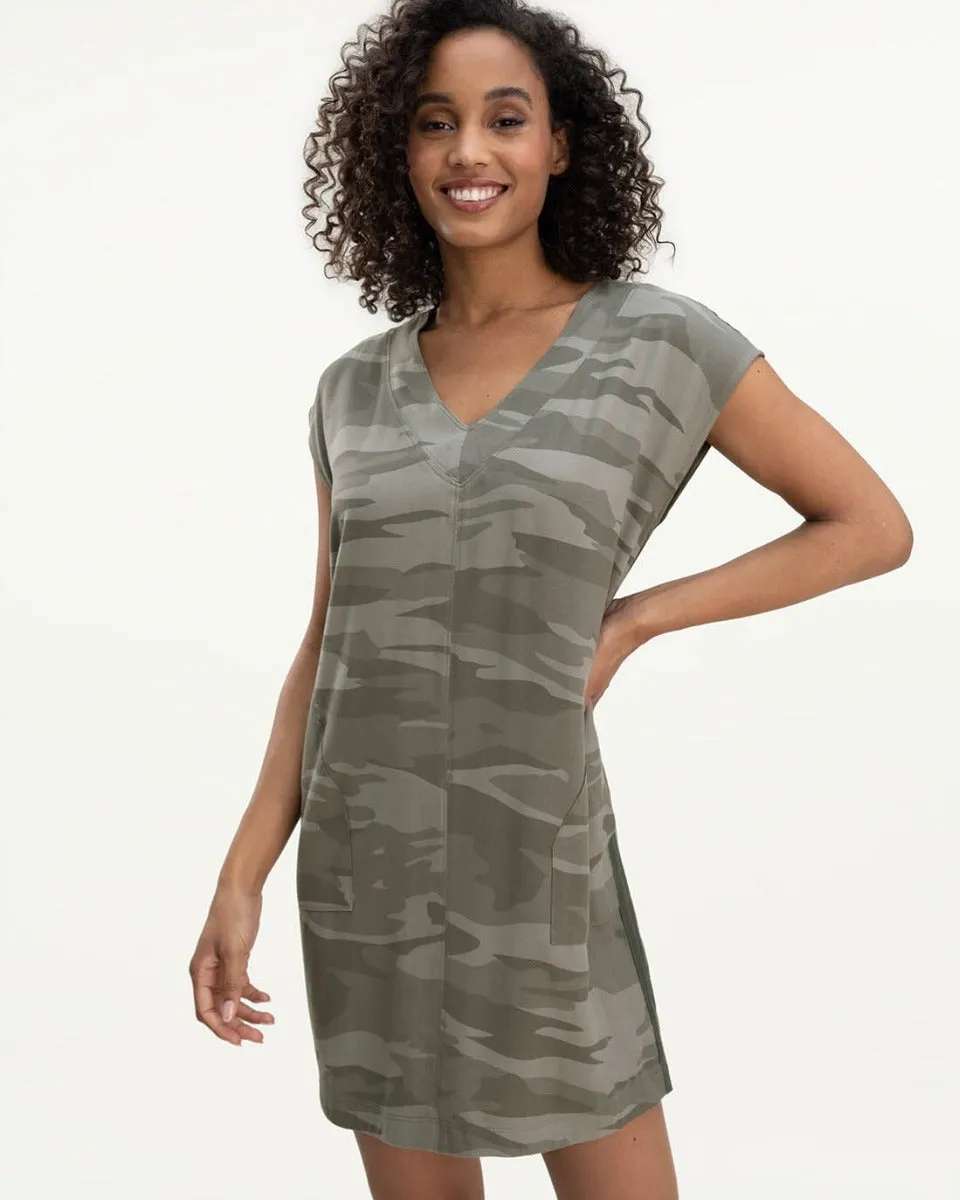 Clean Comfort Work Ease Camo Evian Dress