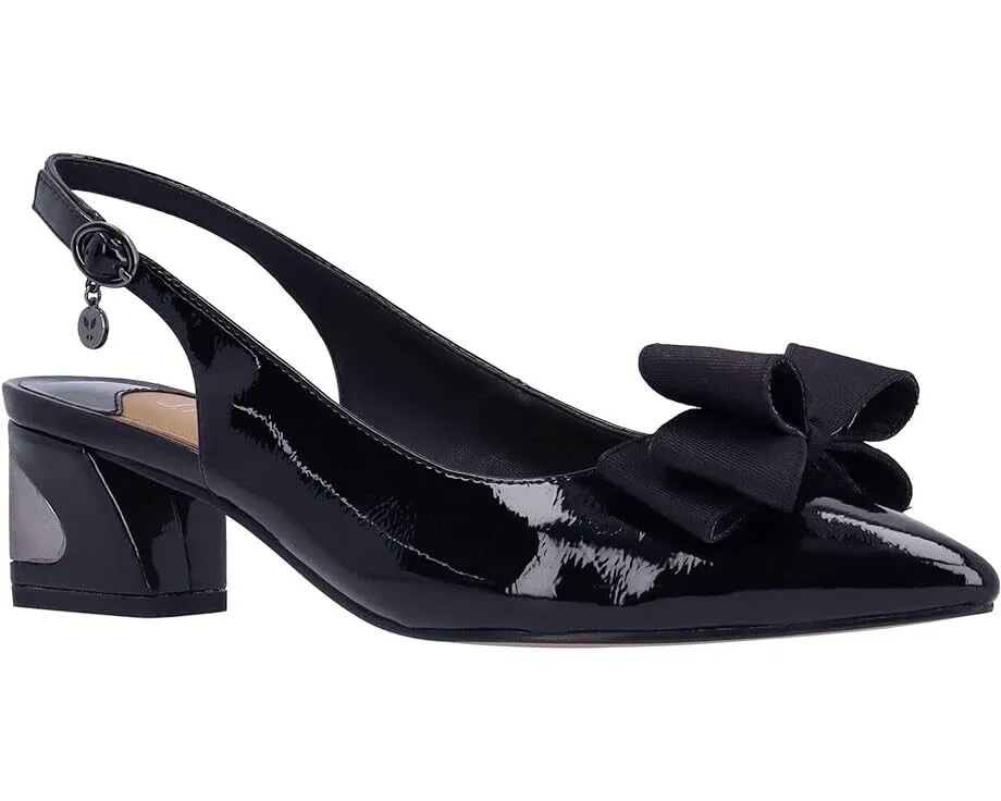 J. Renee Kimma Pump Women's US 11 Black Pointed Toe Slingback Block Heel KHD233 Enhanced Mobility