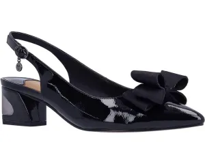 J. Renee Kimma Pump Women's US 11 Black Pointed Toe Slingback Block Heel KHD233 Enhanced Mobility