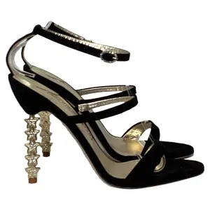 Urban Cool Sophia Webster Rosalind Star High Heel Sandals in Black Suede