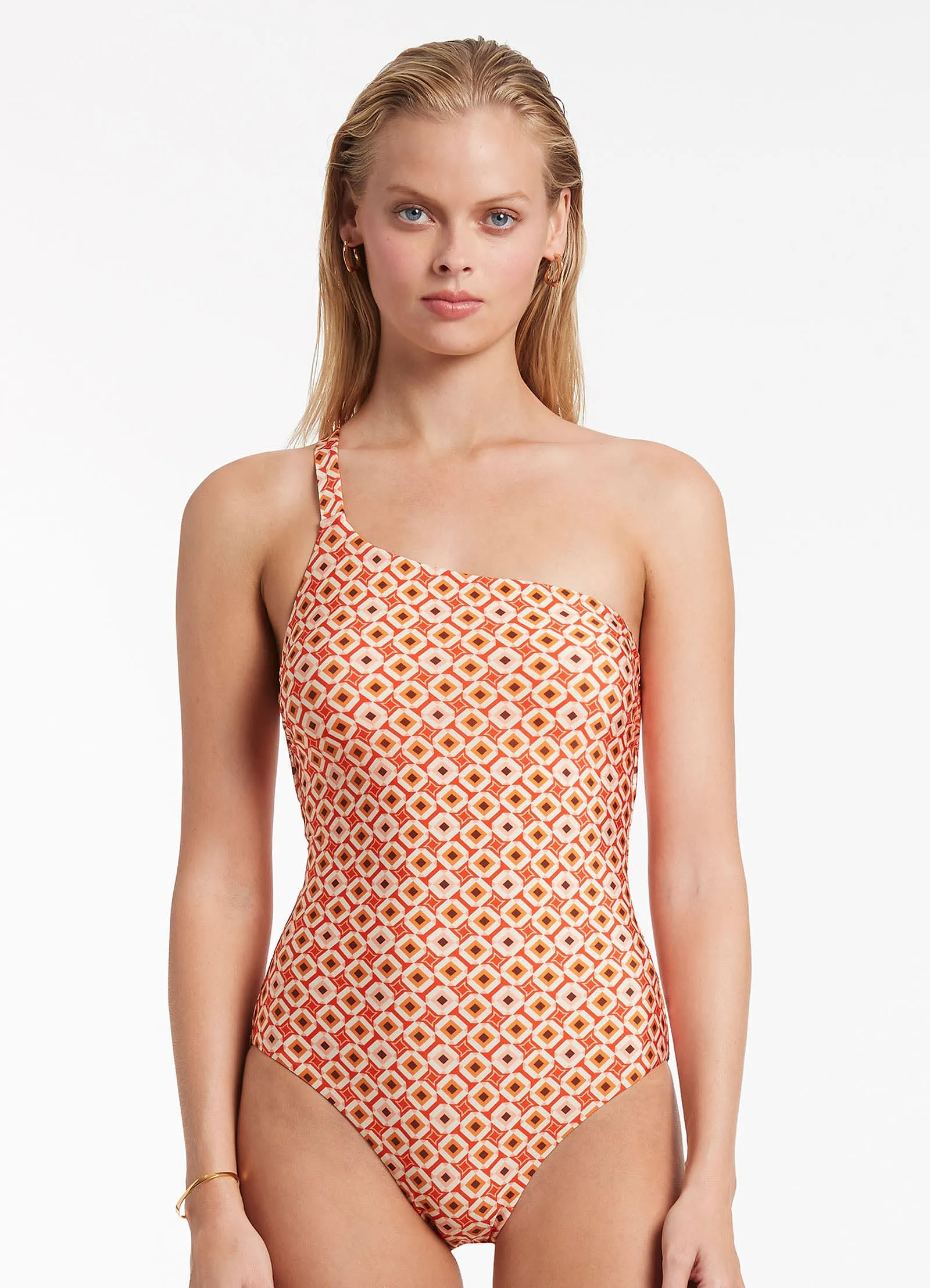 Cruelty Free Playa One Shoulder One Piece - Fiamma