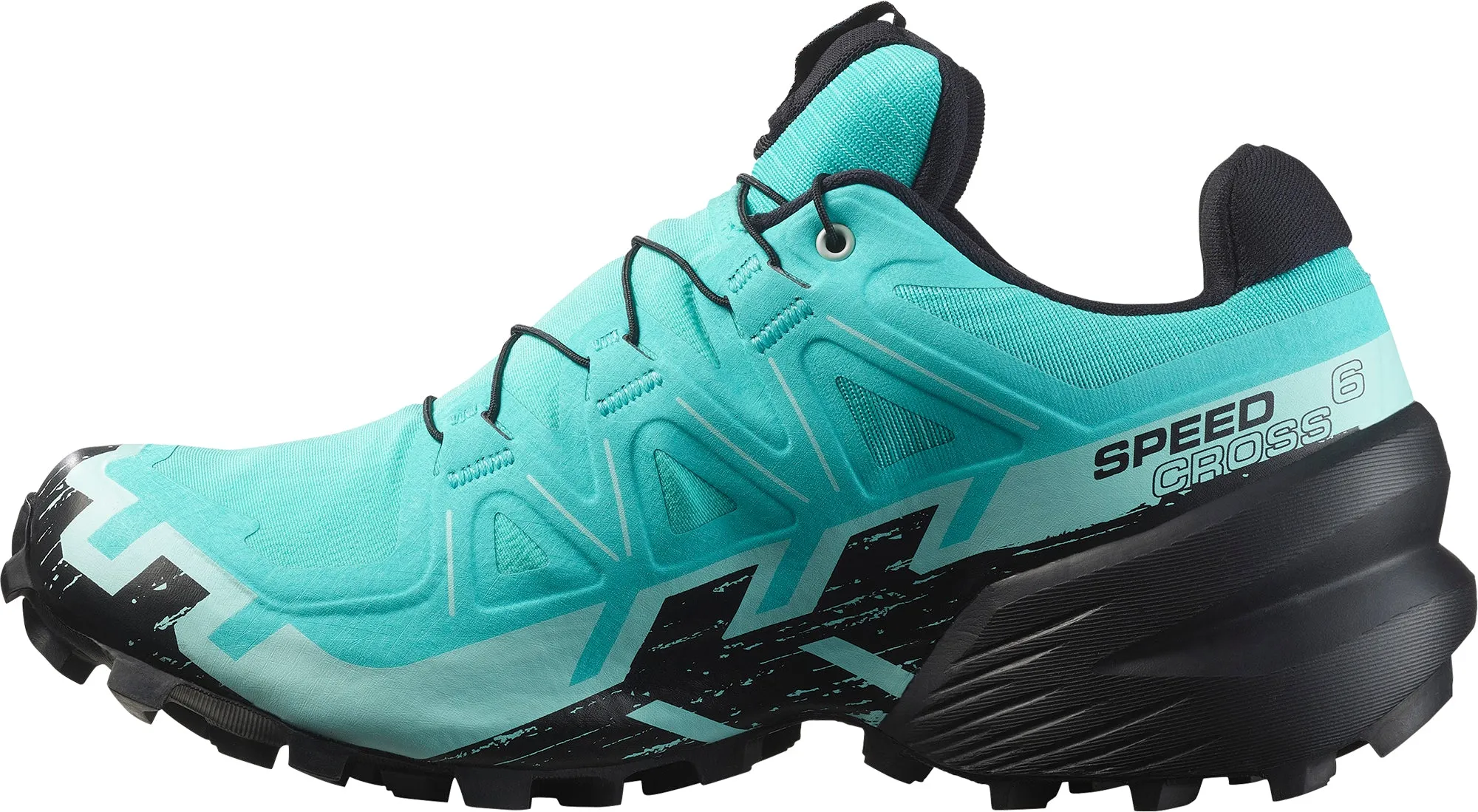 racing shoes Midfoot Cage Support Salomon Speedcross 6 GORE-TEX Womens Trail Running Shoes - Blue