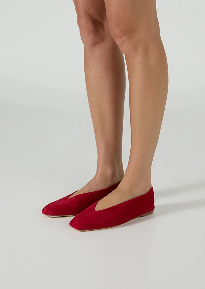 Brash Scarlet Suede Soft Step Indoor Wear