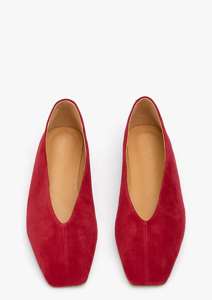 Brash Scarlet Suede Fashionable