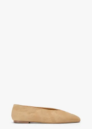 Walkable Flats Brash Wheat Suede