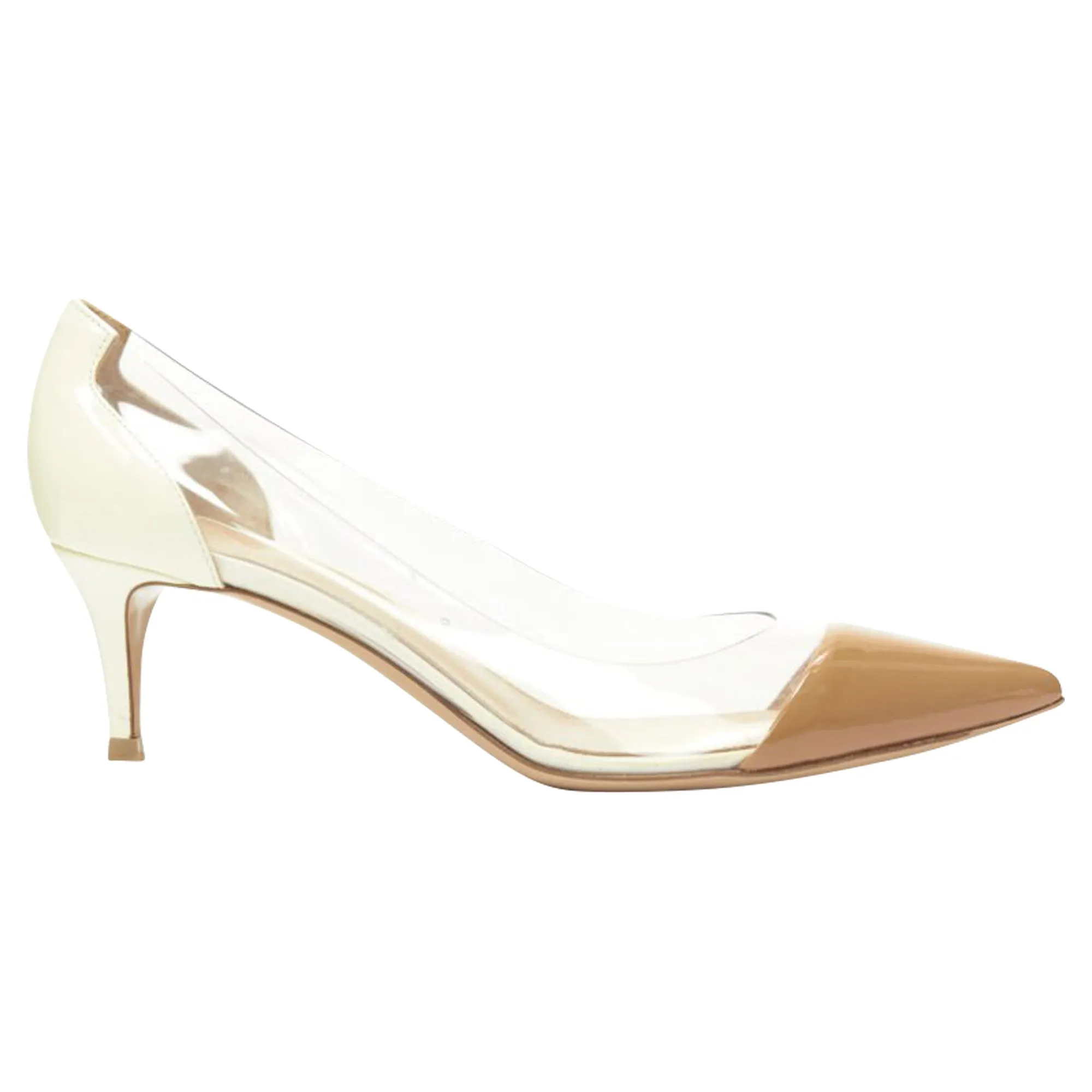 Laced High Density Gianvito Rossi Plexi Vernice PVC toe cap heel