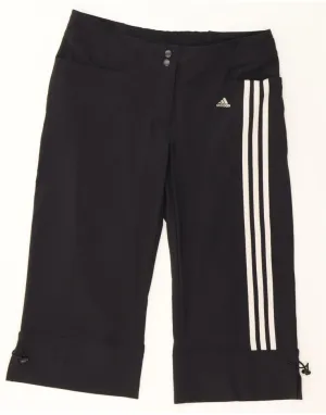 ADIDAS Womens Clima 365 Bermuda Shorts UK 12 Medium W34 Black Polyamide Quick Dry Construction
