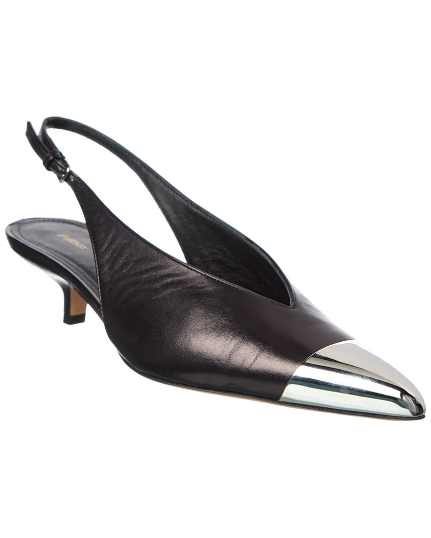 Sportmax Liuti Leather Slingback Pump Shockproof