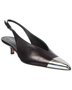 Sportmax Liuti Leather Slingback Pump Comfortable Padding Comfy Footwear