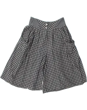 VINTAGE Womens High Waist Casual Shorts EU 40 Medium W30  Navy Blue Check Summer Must-have Snag Resistant Fabric