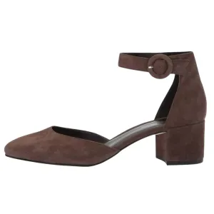 Bold Detail Romantic Heels Women's Uma Heel In Mink Kid