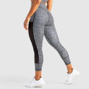 Breeze Mesh Leggings - Black Speckle Bonded Pockets