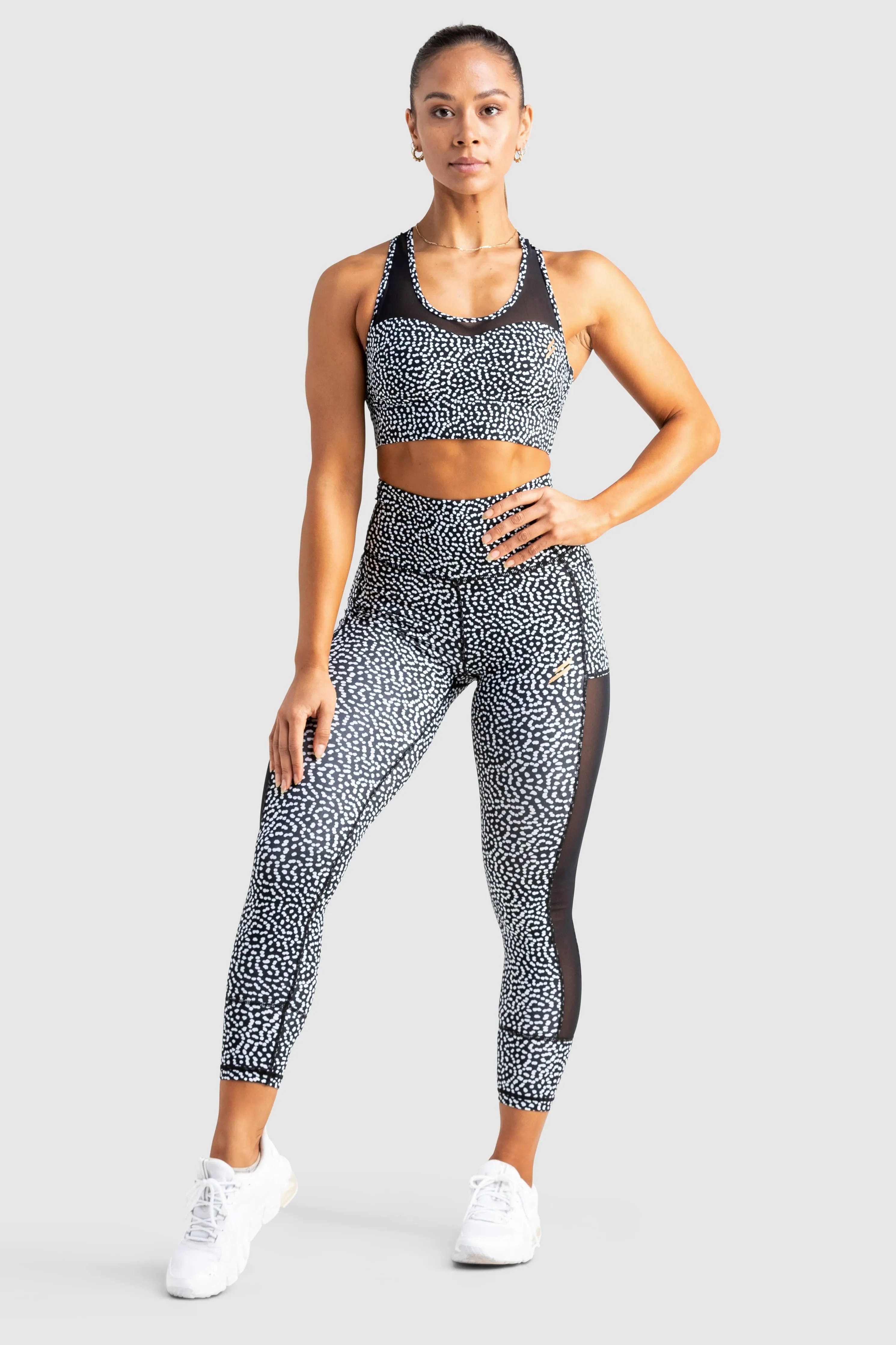 Breeze Mesh Leggings - Black Speckle Perfect Fit Flex