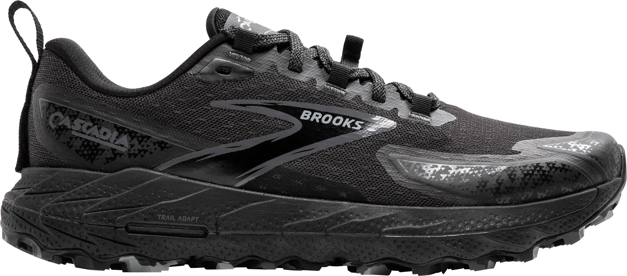 track shoes substitute achievement Brooks Cascadia 18 Womens Trail Running Shoes - Black