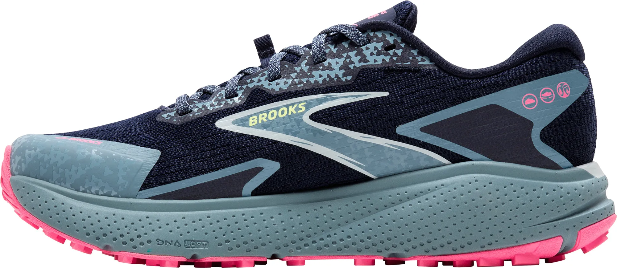 TPU plate Brooks Divide 5 Womens Trail Running Shoes - Blue