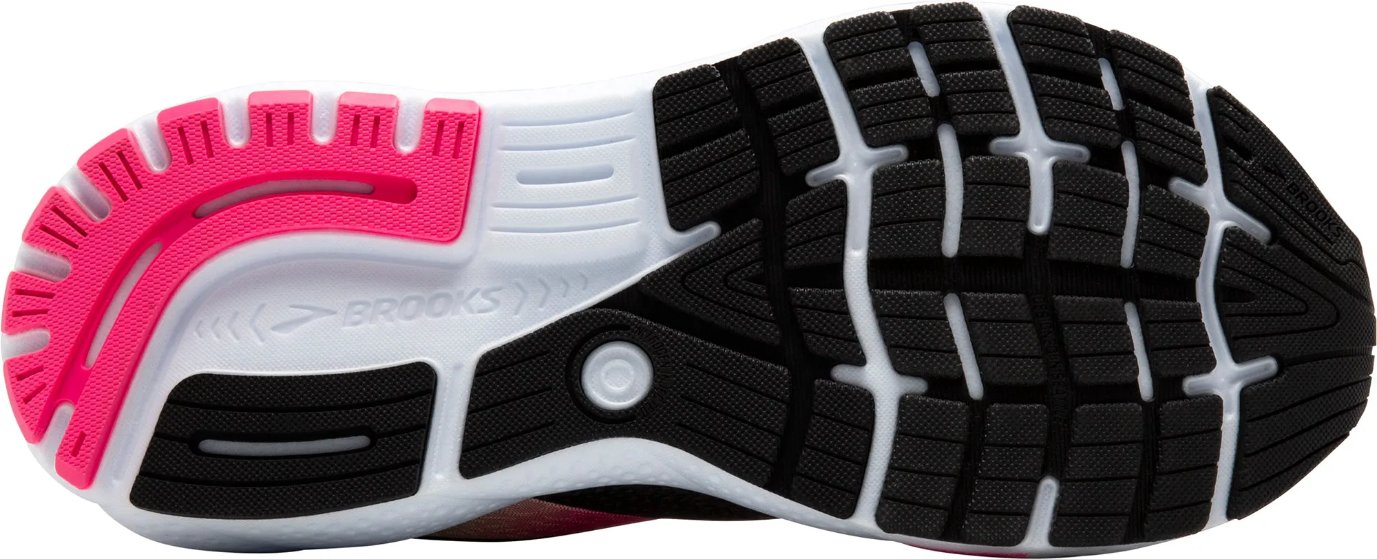 encourage activity supinated foot shoe support Brooks Ghost 16 NARROW FIT Womens Running Shoes - Black