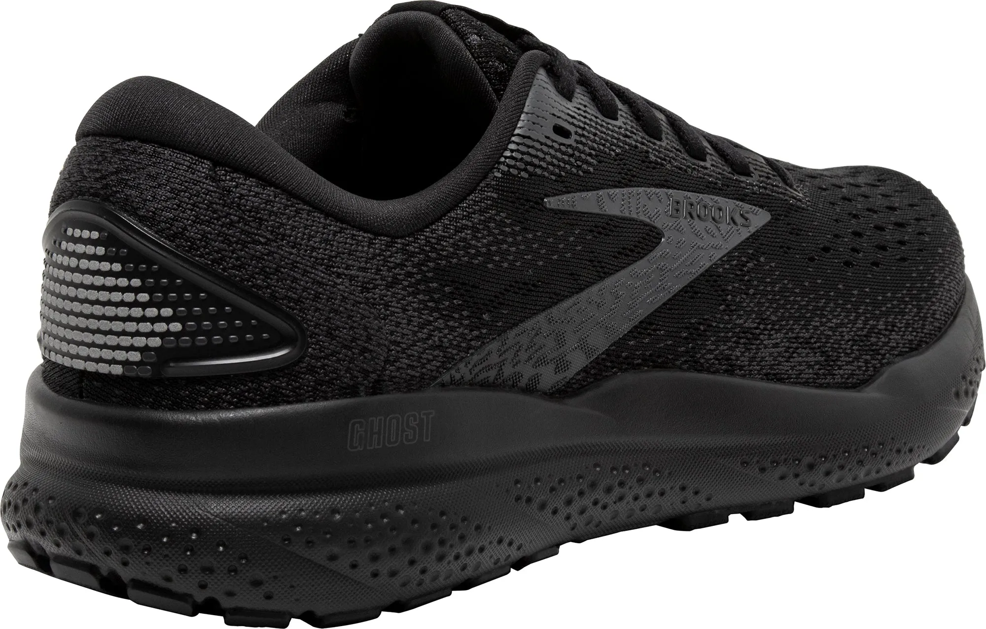 Multi Terrain Grip Brooks Ghost 16 NARROW FIT Womens Running Shoes - Black