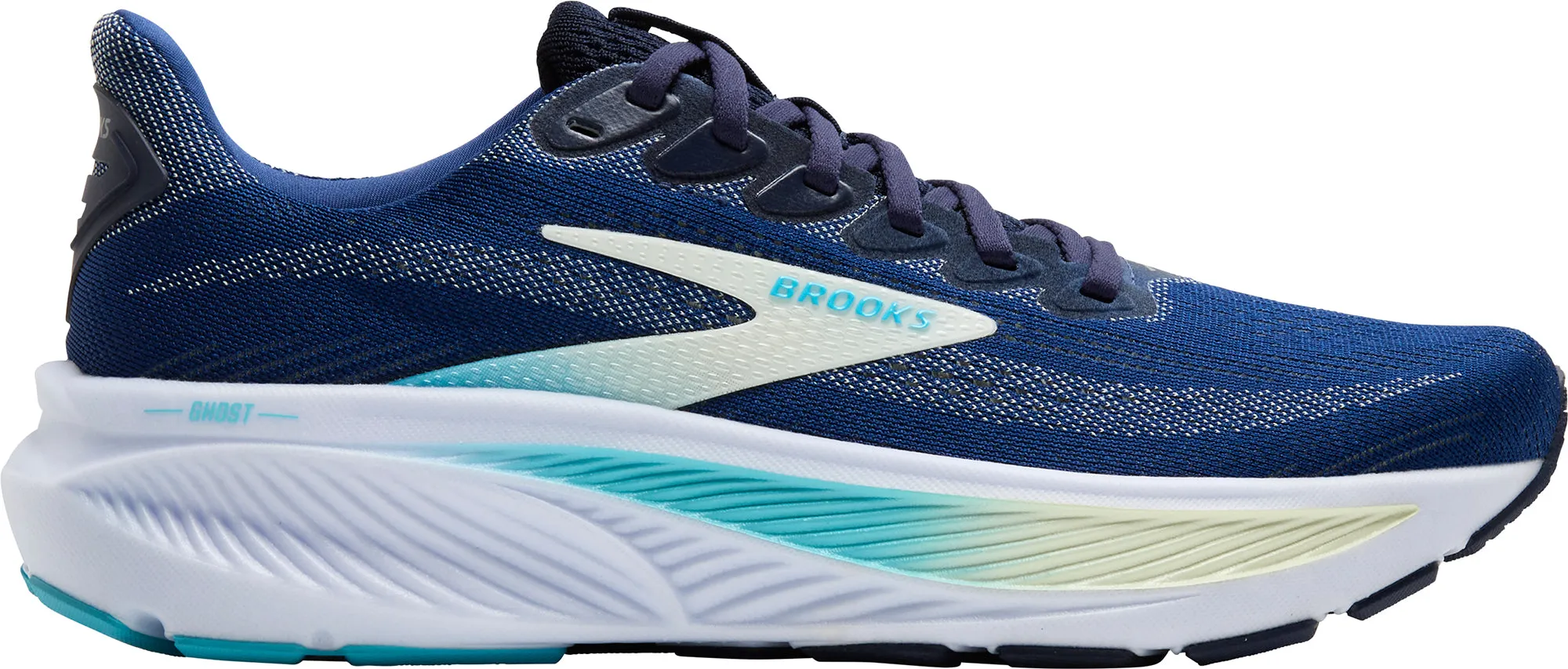 Brooks Ghost 17 WIDE FIT Womens Running Shoes - Blue Cardio Session tapered running shoes
