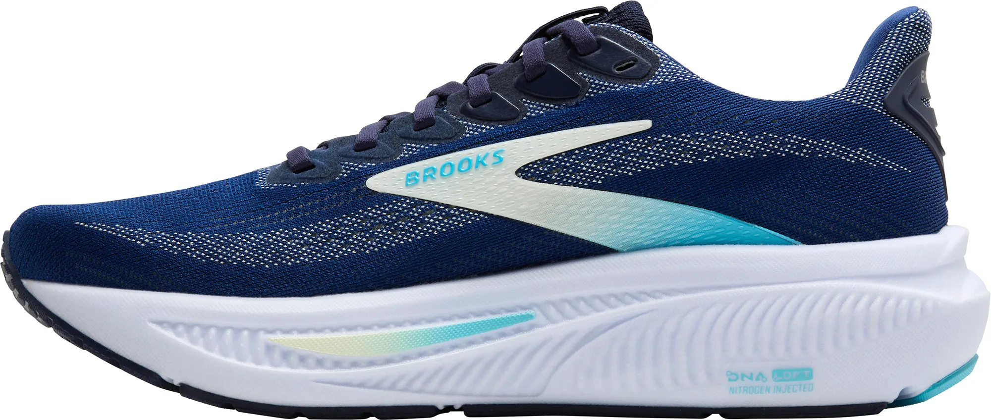 Brooks Ghost 17 WIDE FIT Womens Running Shoes - Blue amateur running footwear Brooks DNA Loft