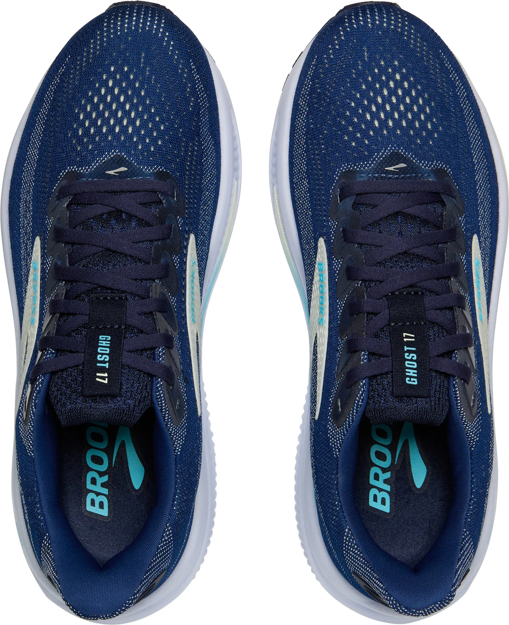 Integrated Lacing System Brooks Ghost 17 Womens Running Shoes - Blue