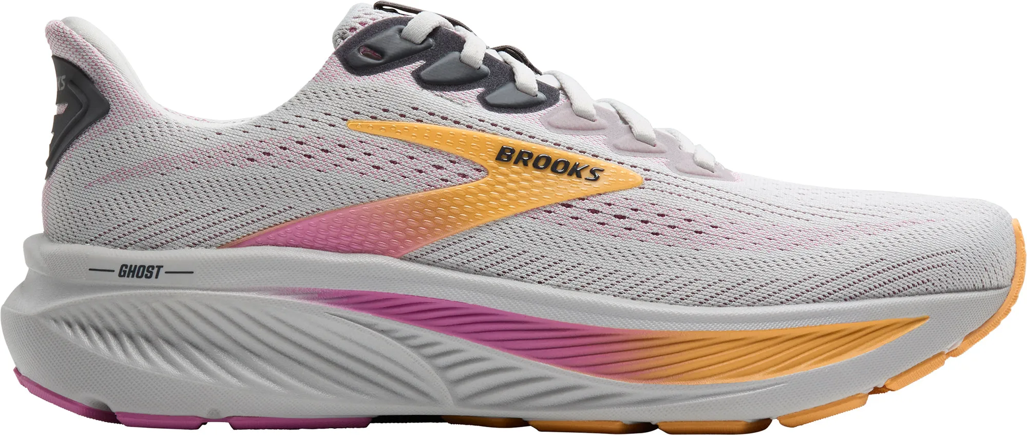 Impact Resistant Foam Brooks Ghost 17 Womens Running Shoes - Grey