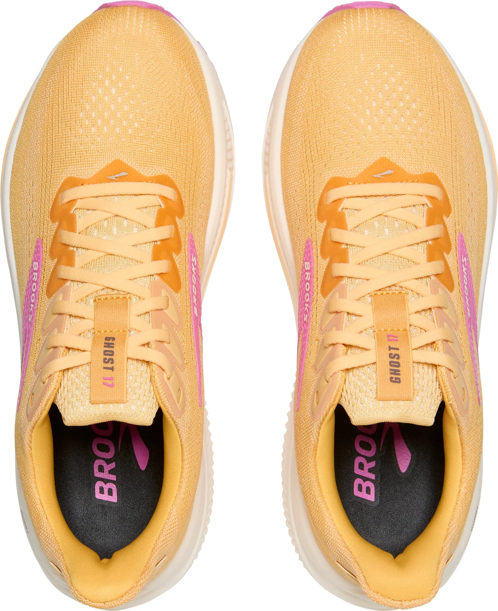 bright - colors - visibility shoes medial support shoes Brooks Ghost 17 Womens Running Shoes - Orange