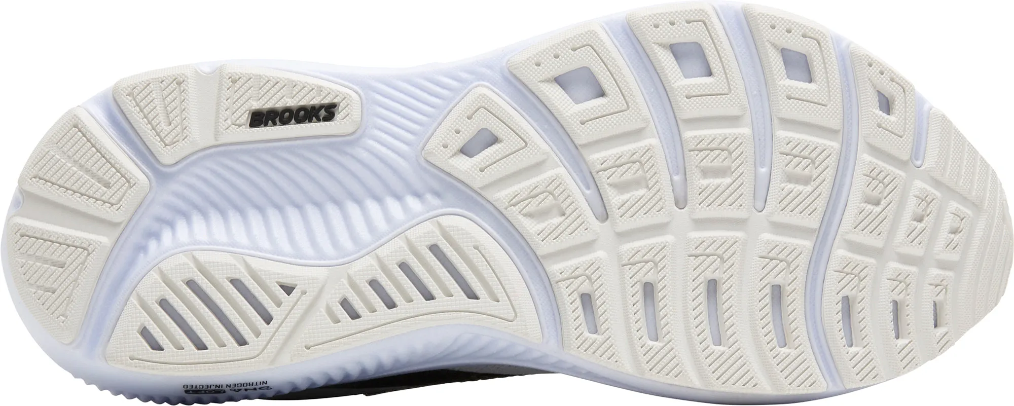 Brooks Ghost 17 Womens Running Shoes - White Rolling Motion Geometry quality shoes