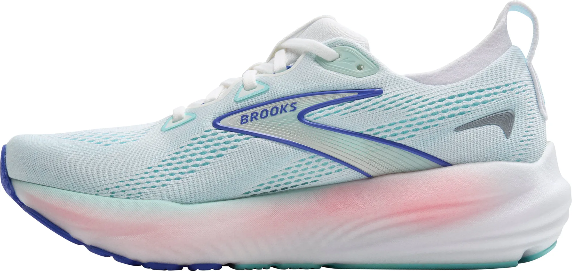 Non-Slip Outsole Brooks Glycerin 22 WIDE FIT Womens Running Shoes - White