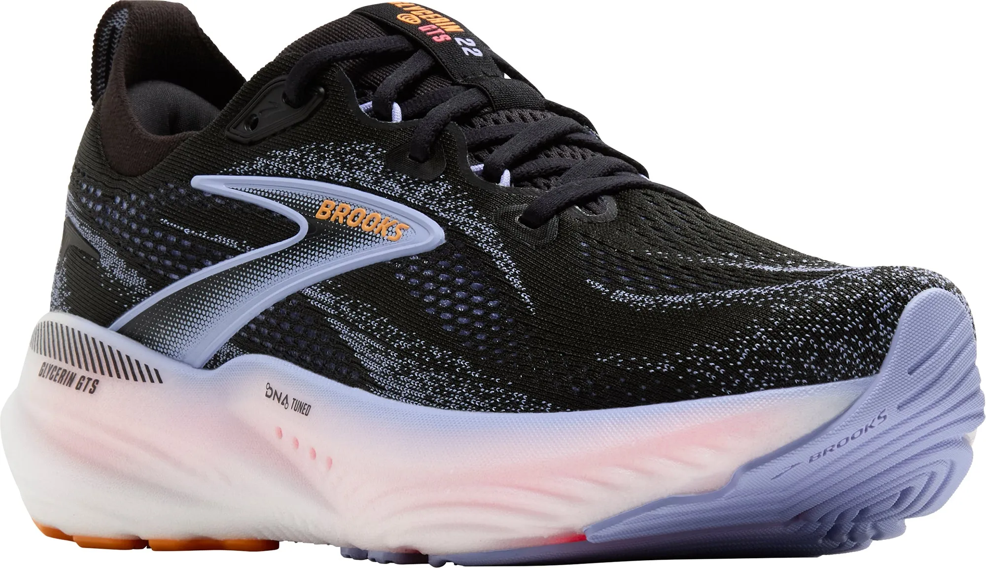 high - end quality shoes Spectacular performance Brooks Glycerin GTS 22 Womens Running Shoes - Black