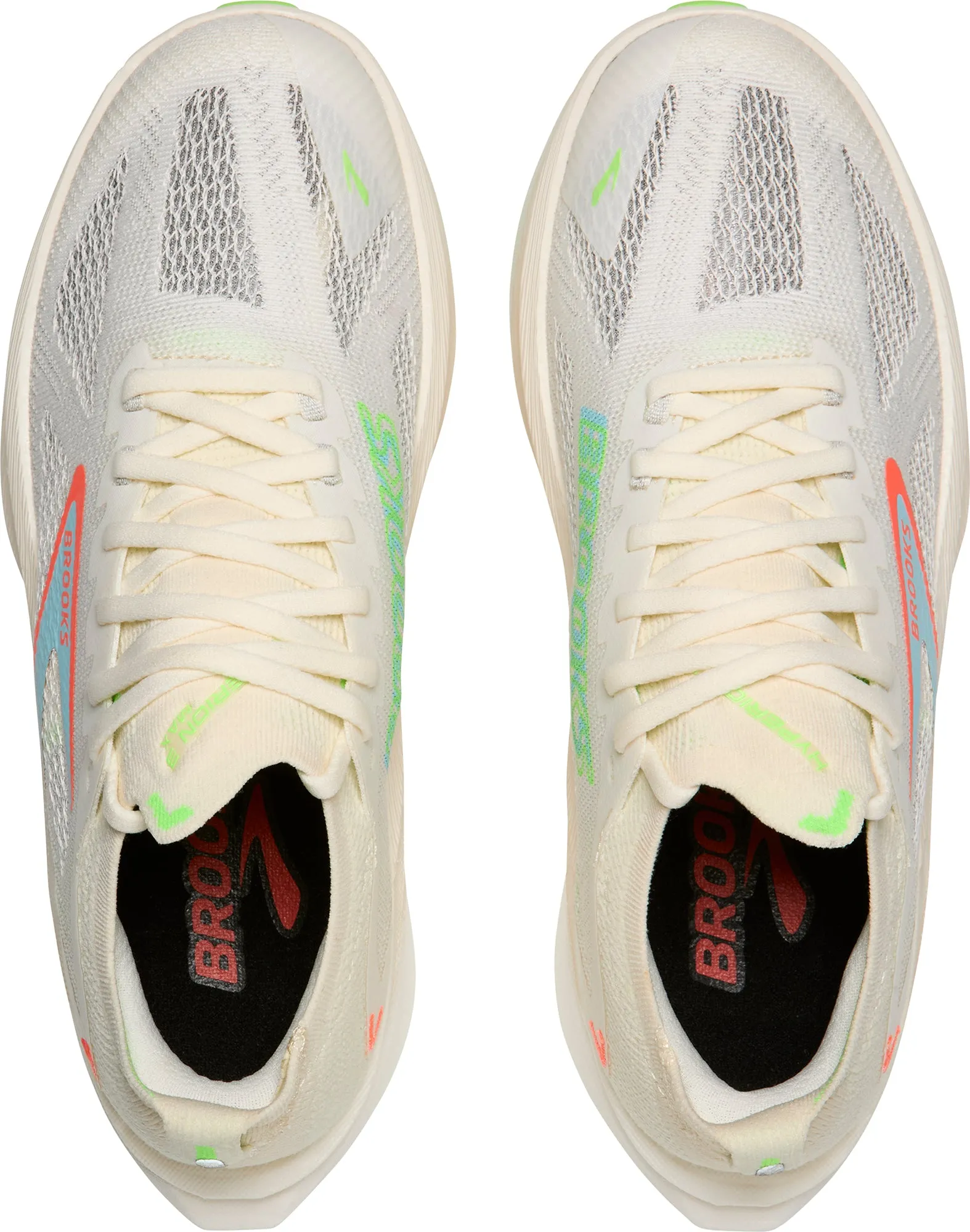 narrow - width shoe choice Cushioned Tongue Padding Brooks Hyperion Max 3 Womens Running Shoes - Cream