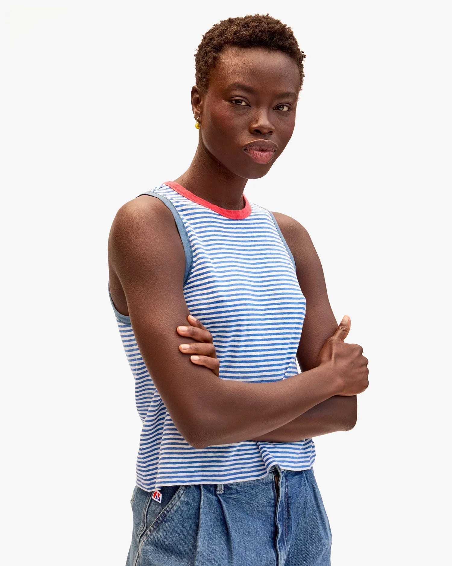 Cool and Relaxed Beaded details Camp Fit Tank