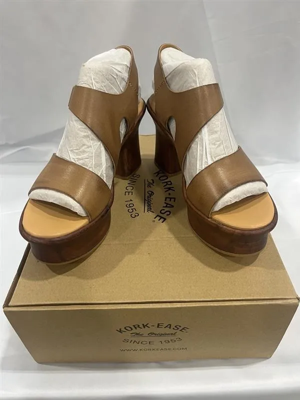 Elegant Slip-On Heels Slip On Style Cantal Brown Leather