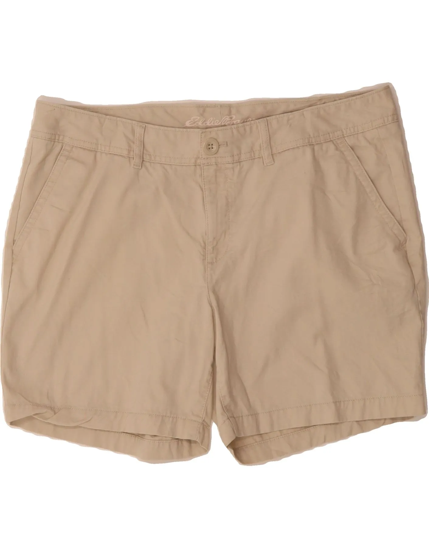 Hypoallergenic Lining EDDIE BAUER Womens Chino Shorts US 14 XL W38  Beige Cotton