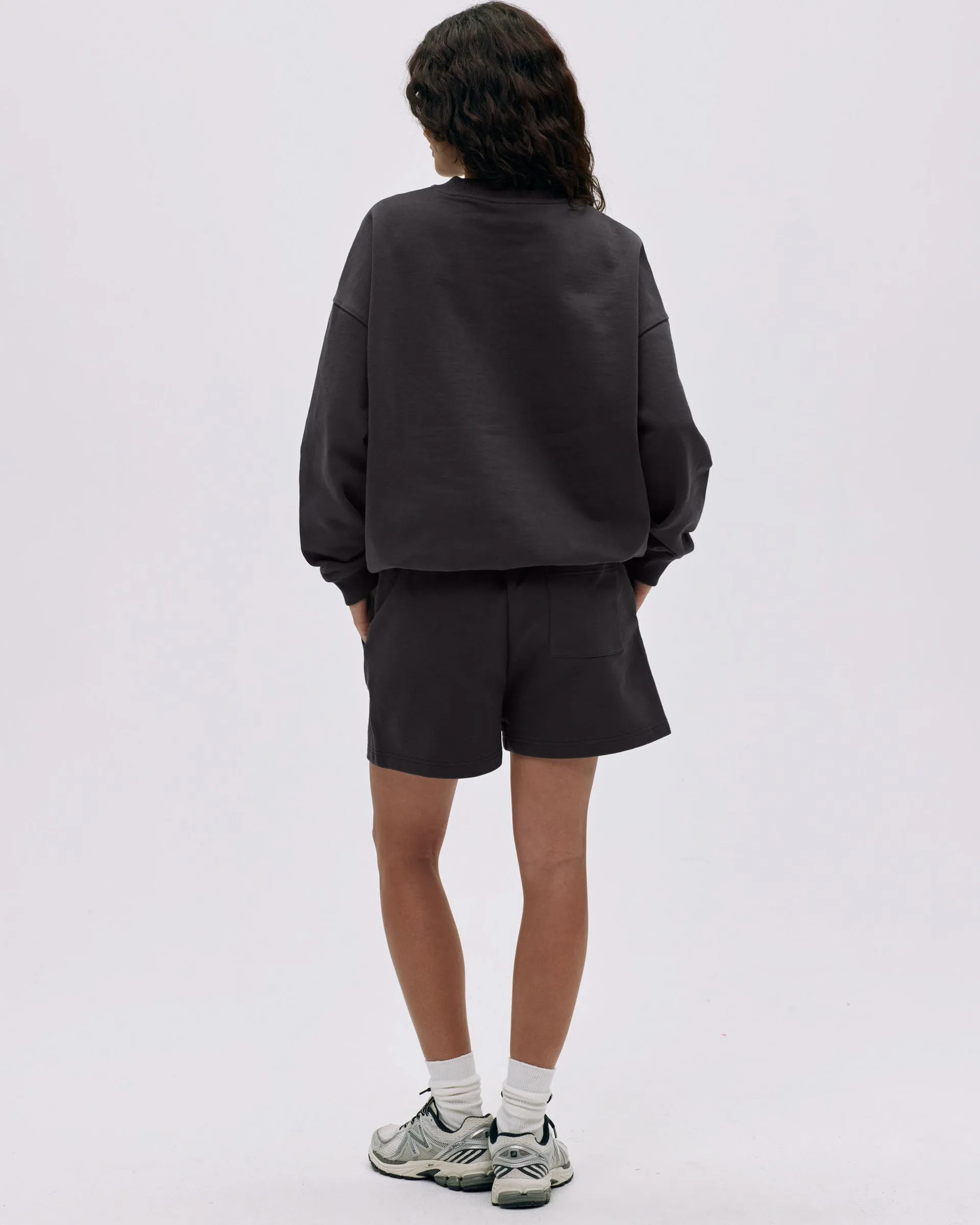 wedding guest wear Varsity Oversized Sweatshirt - Coffee Bean