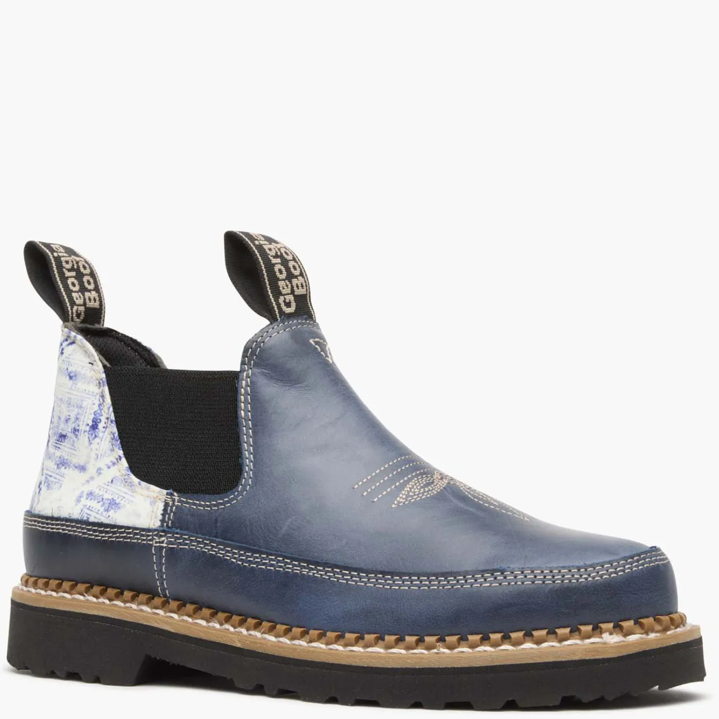 Georgia Boot Women's Boho Navy Romeo Shoe Winter Scene
