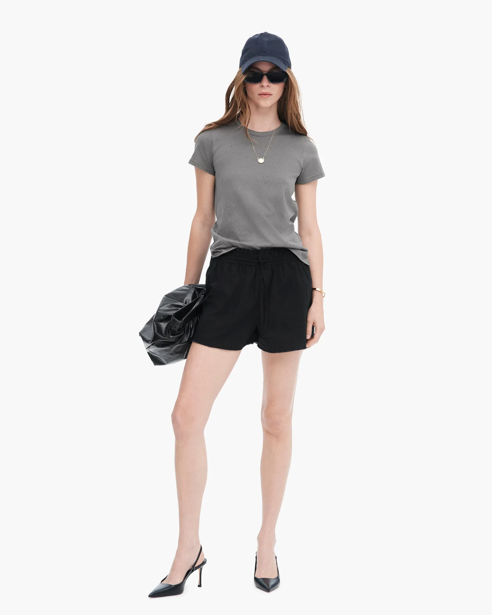 Chic Comfort Donegal Jersey Schoolboy Crew Neck Tee - Slate Grey