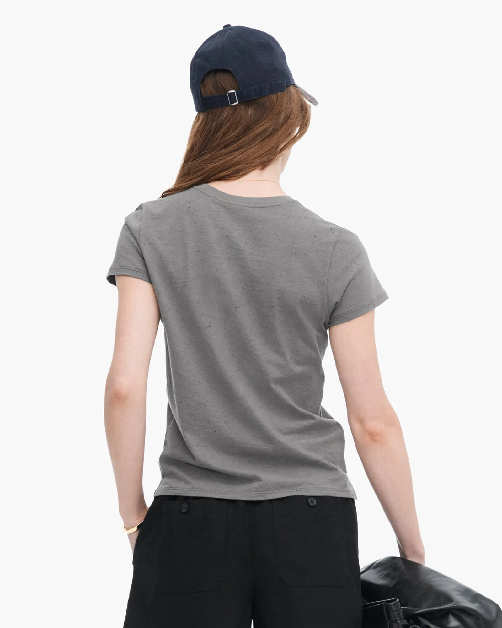 Comfy Layering Comfy All-Day Donegal Jersey Schoolboy Crew Neck Tee - Slate Grey